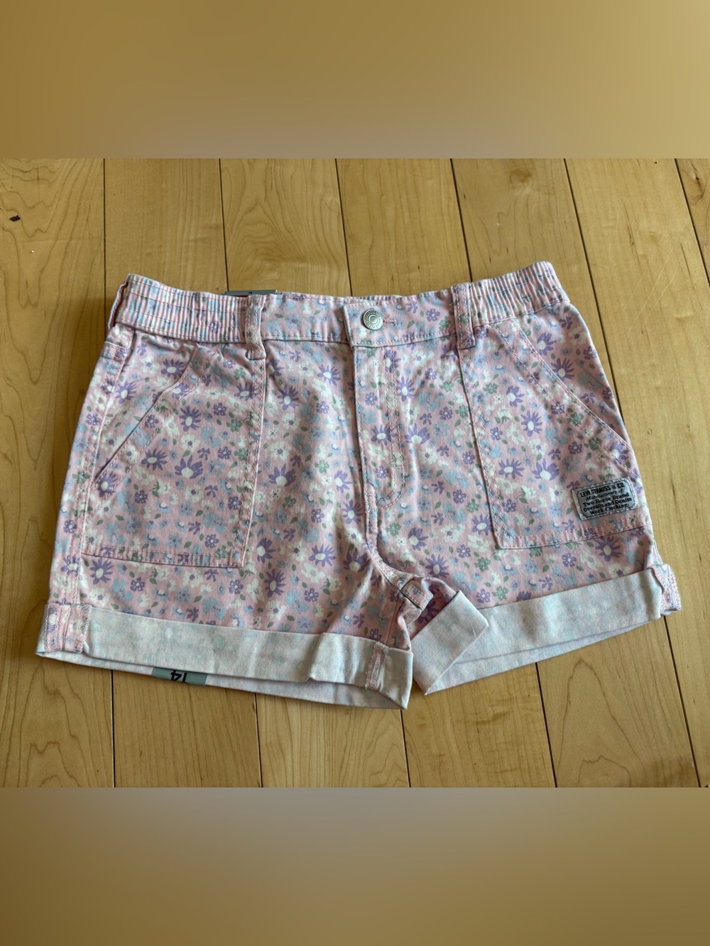 Levi's Pink Floral High-Waist Girls' Shorts
